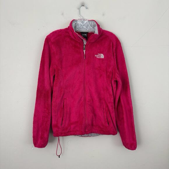 The North Face Red Fleece Full Zip Jacket Women’s Size M - Picture 1 of 7